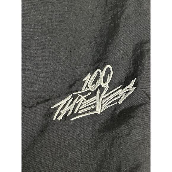 100 Thieves Pants Mens XL Black Foundations Nylon Straight Leg Ankle Zip Relaxed - Picture 11 of 16